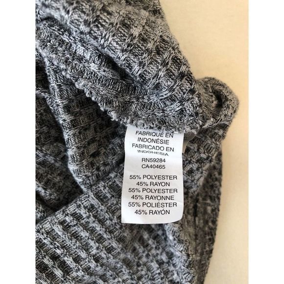 Children's Place Lace Up Neck Gray Nubby Knit Dress Girls XXL 16 A Line Flare - Picture 7 of 7